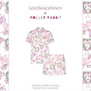 Love Shack Fancy x Roller Rabbit Merry Monkey Pajamas